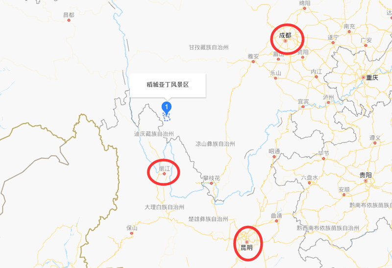 稻城亚丁地图