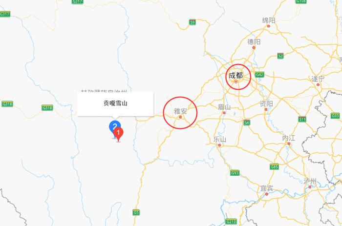 贡嘎山在哪里？贡嘎山地理位置与地图