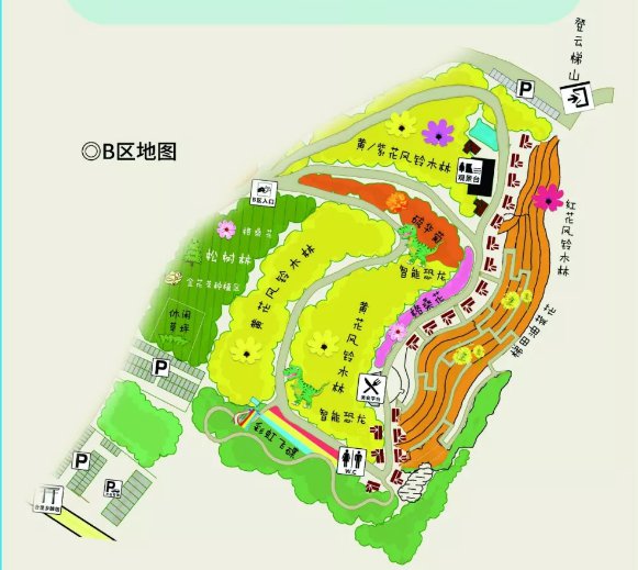 云梯山公园景区地图B区