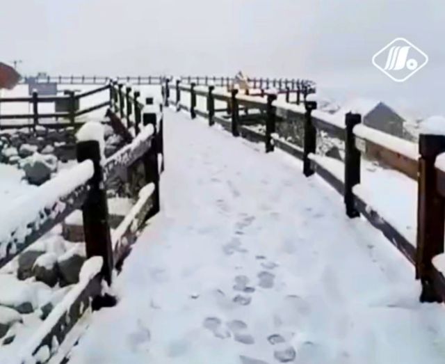2021年8月25日，四川的达古冰川又下雪了