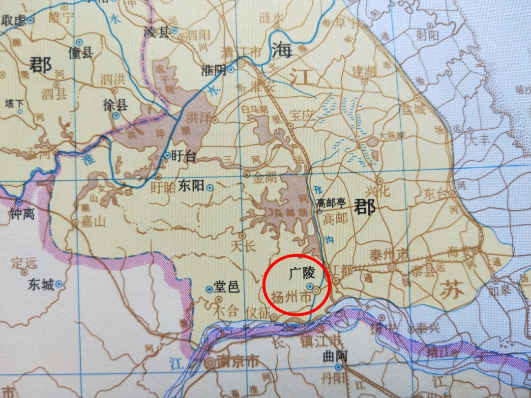广陵是现在江苏省的哪个地方？古代的广陵的位置地图