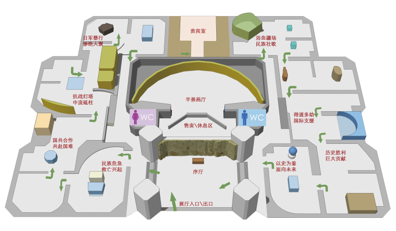 中国人民抗日战争纪念馆导览图