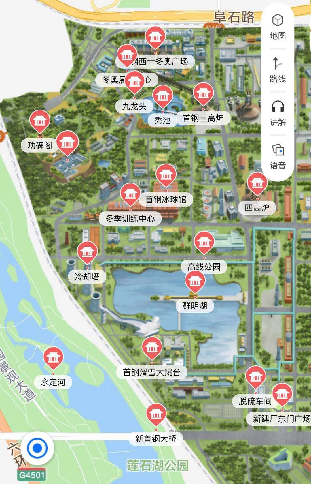 北京首钢工业遗址公园导览图