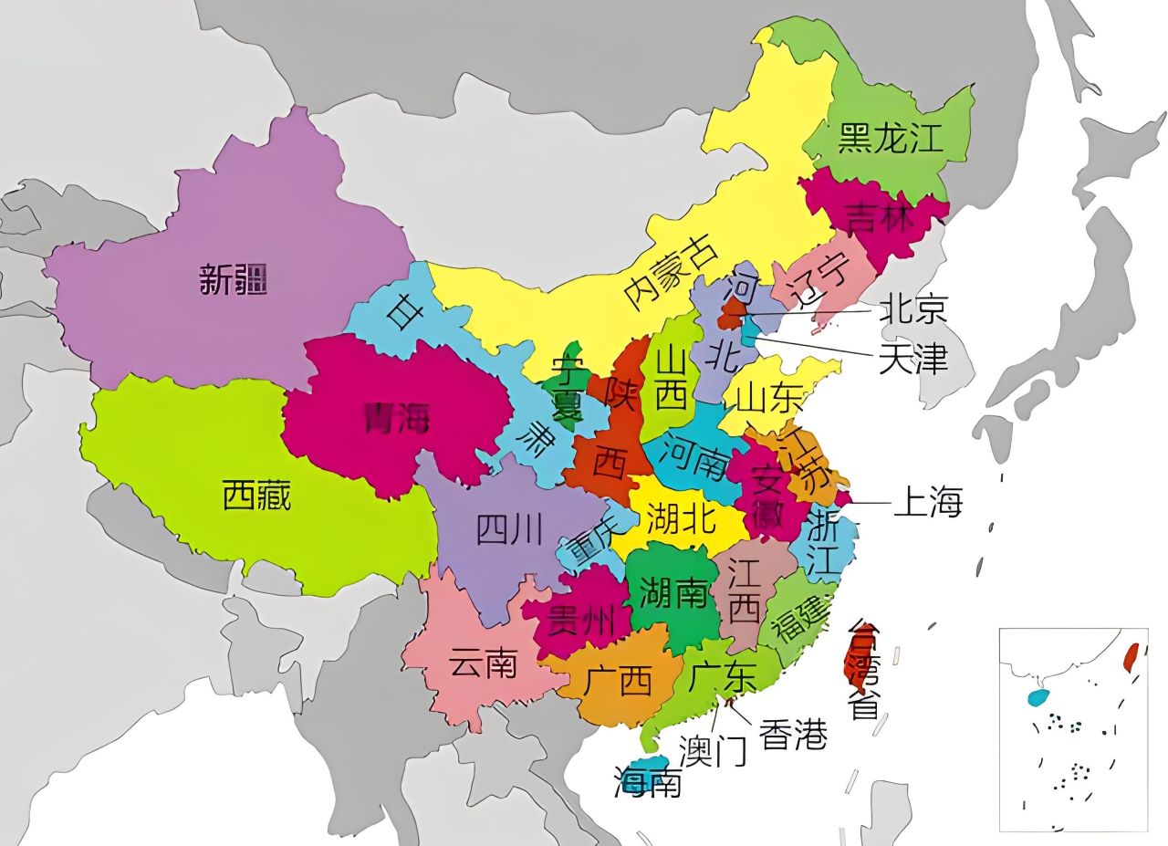 中国有几个省？中国地图36个省的地图，全国36个省一览表