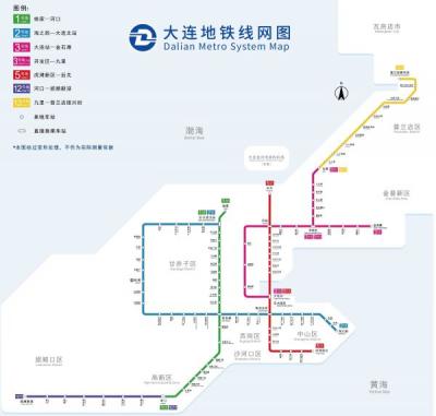 大连市地铁线路图_大连地铁运营时间（4k高清版大图，每年更新！）
